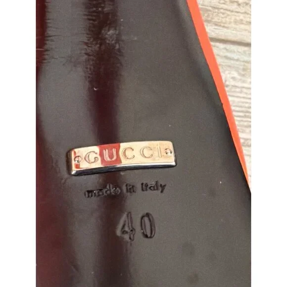 Gucci Malaga Kid Orange Leather Studded Platform Heels EU 40 Box Dust Bag w/COA - Picture 11 of 16